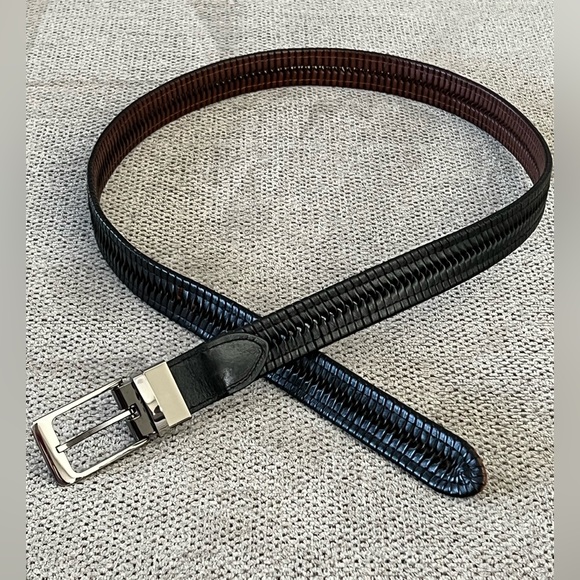 Reversible Woven Leather Belt 44‎ - Picture 1 of 4
